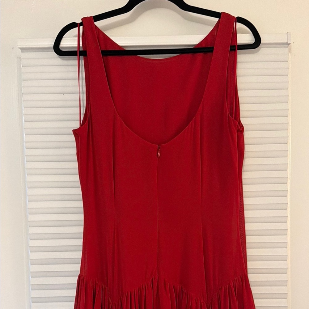 Reformation Red Sleeveless Maxi Dress with Gathered Skirt - Picture 5 of 7
